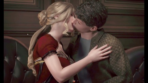 Busty babe gives amazing blow job and hand job in cartoon style