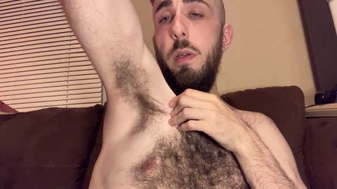 Exploring my incredibly hairy chest and armpits in an intimate and uninhibited way