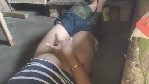 Finger-tickling, desi village, e girls