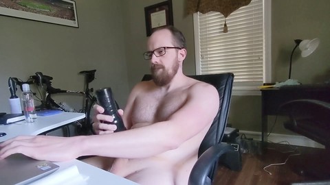 Close up, solo male, fleshlight fuck