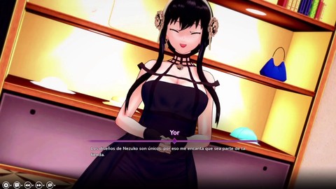 Anime-Parodie des Spiels der Sexualität mit etwas wilder Hentai-Action