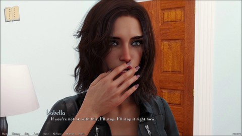 Hot brunette, booty, adult visual novel
