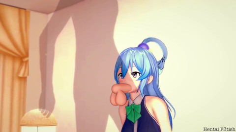 Konosuba: Aqua bekommt eine volle Ladung in ihrer Wohnung