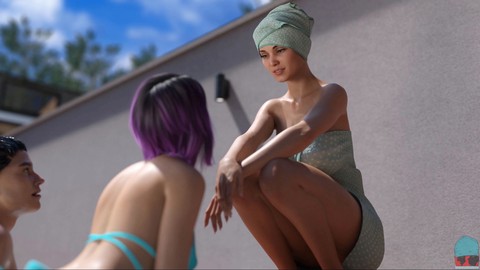 Busty mom roleplay in the cabin visual novel