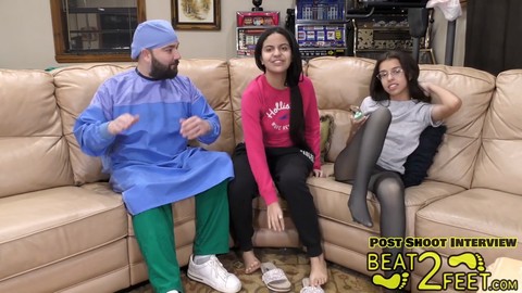 All-natural beauty Alix Avery has a fun audition with some foot worship and massage