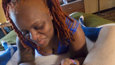 Ebony sucks white, ass eating, munching