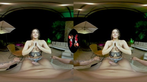 Vr 포르노, slim vr, latina riding vr