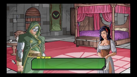 Susan Storm von den Fantastischen Vier genießt ein wenig oralen Spaß in Doomination zwei.
