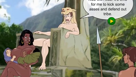 Cartoon movie, sexy chick, torn up