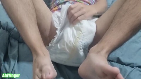 Gay feet, diaper cum, lads