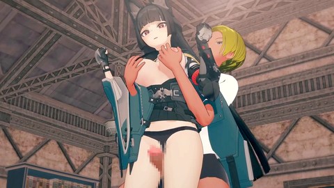 Zzz, hentai blowjob, burnice zzz