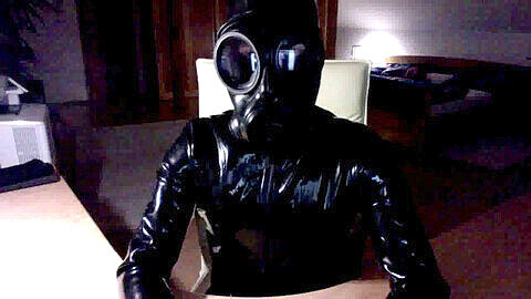 Heavy rubber bondage, gay rubber poppers group, latex domina slave