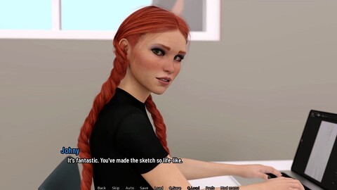 Maddie juega con mi cincel mientras estamos afuera de la puerta del dormitorio de su madre.